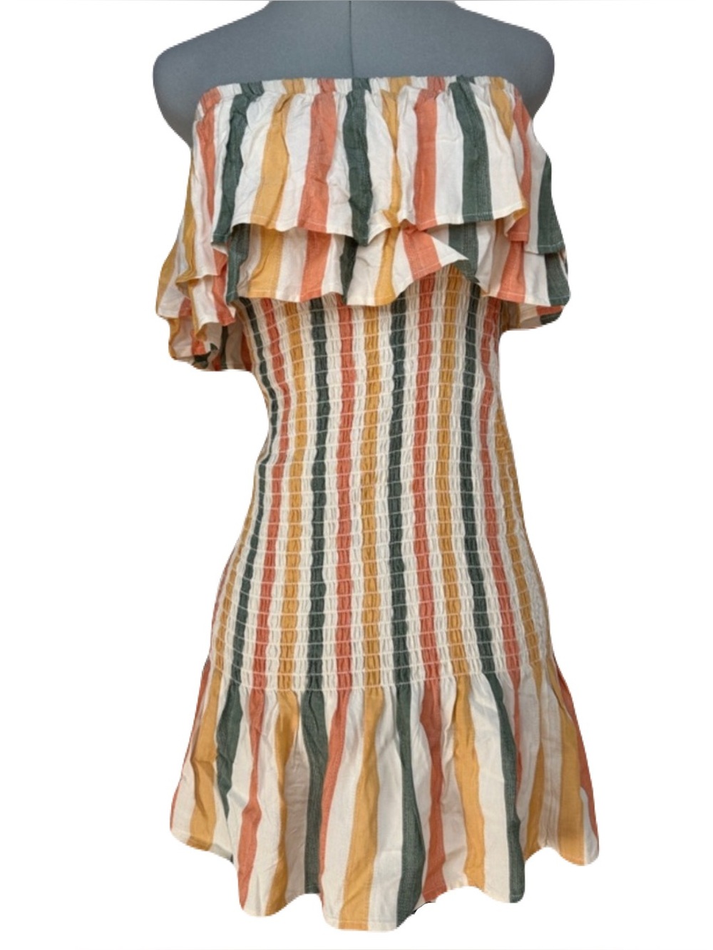 NWT Anthropologie Smocked Striped Mini Dress S
